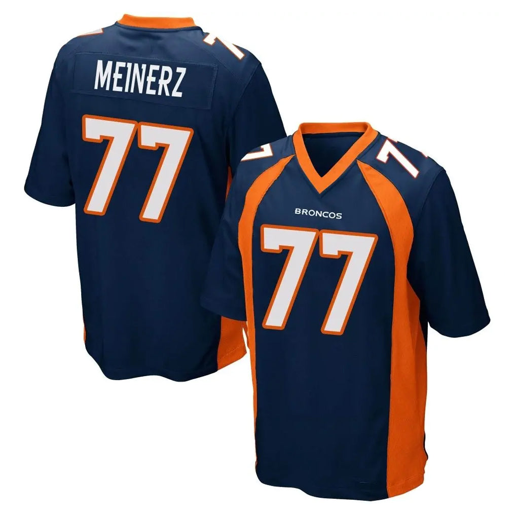 Johmsee D.Broncos #77 Quinn Meinerz Player Navy Game Stitched Jerseys