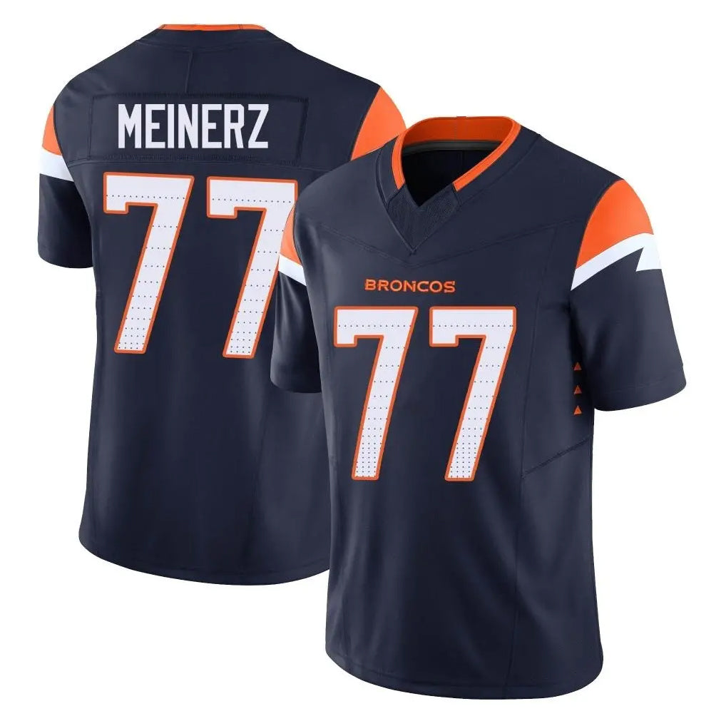 Johmsee D.Broncos #77 Quinn Meinerz Player Navy Limited Vapor F.U.S.E. Home Game Stitched Jerseys