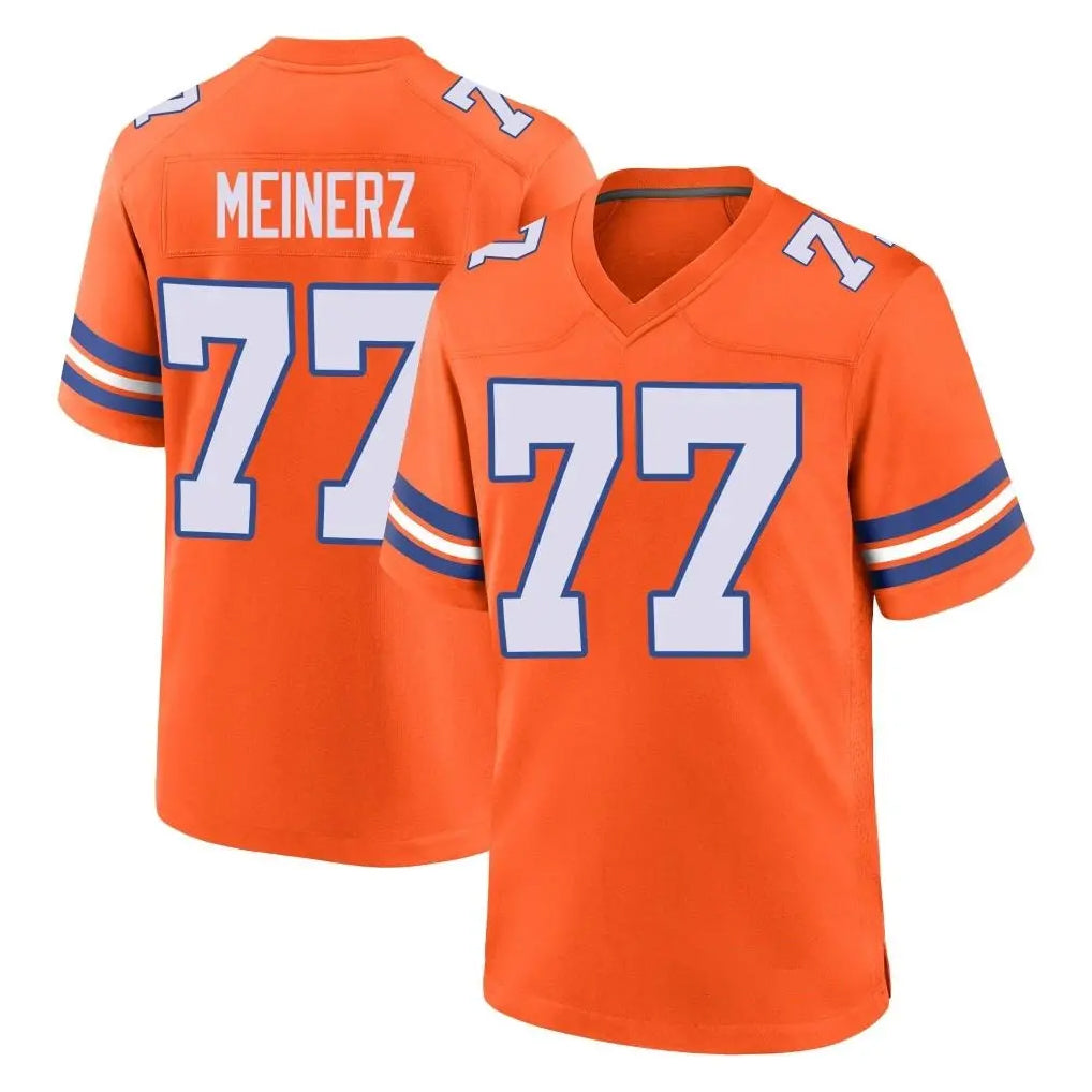 Johmsee D.Broncos #77 Quinn Meinerz Player Orange Alternate Collection Throwback Game Stitched Jerseys