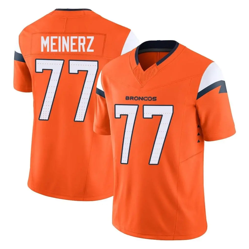 Johmsee D.Broncos #77 Quinn Meinerz Player Orange Vapor F.U.S.E. Limited Home Game Stitched Jerseys