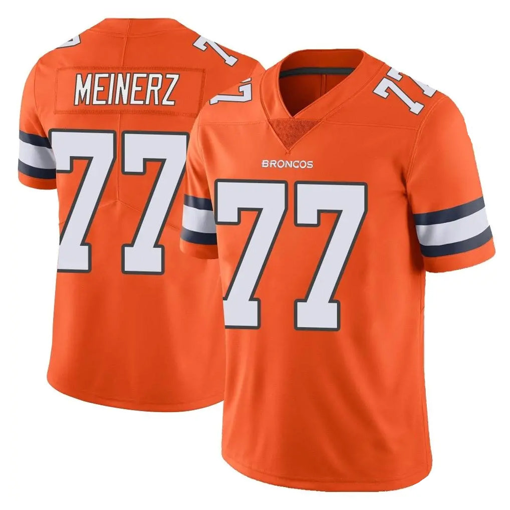 Johmsee D.Broncos #77 Quinn Meinerz Player Orange Vapor Untouchable Limited Home Game Stitched Jerseys