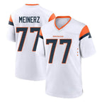 Johmsee D.Broncos #77 Quinn Meinerz Player White Home Game Stitched Jerseys