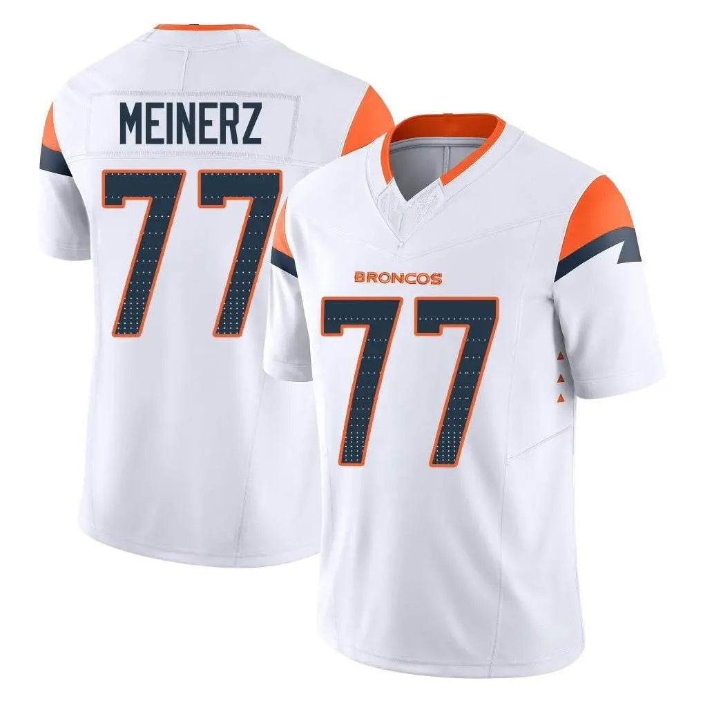 Johmsee D.Broncos #77 Quinn Meinerz Player White Limited Vapor F.U.S.E. Home Game Stitched Jerseys