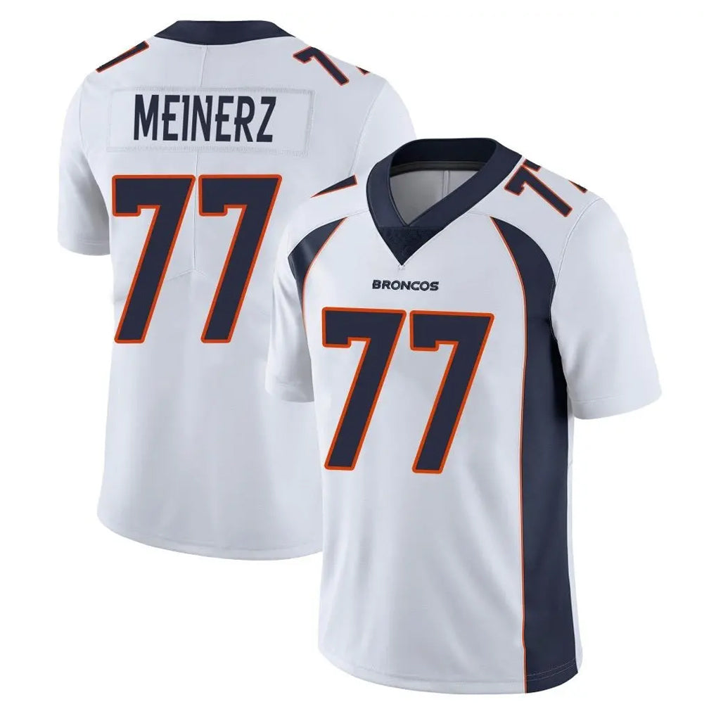 Johmsee D.Broncos #77 Quinn Meinerz Player White Vapor Untouchable Limited Home Game Stitched Jerseys