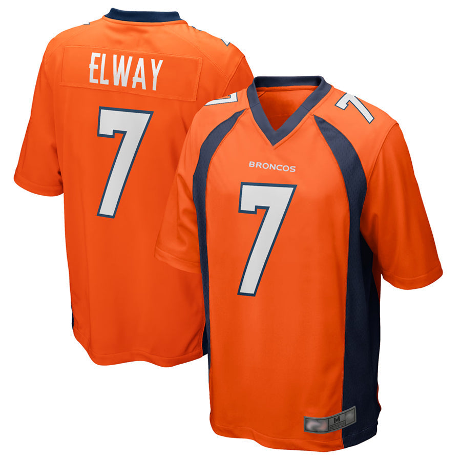 Johmsee D.Broncos #7 John Elway Player Orange Game Stitched Jerseys