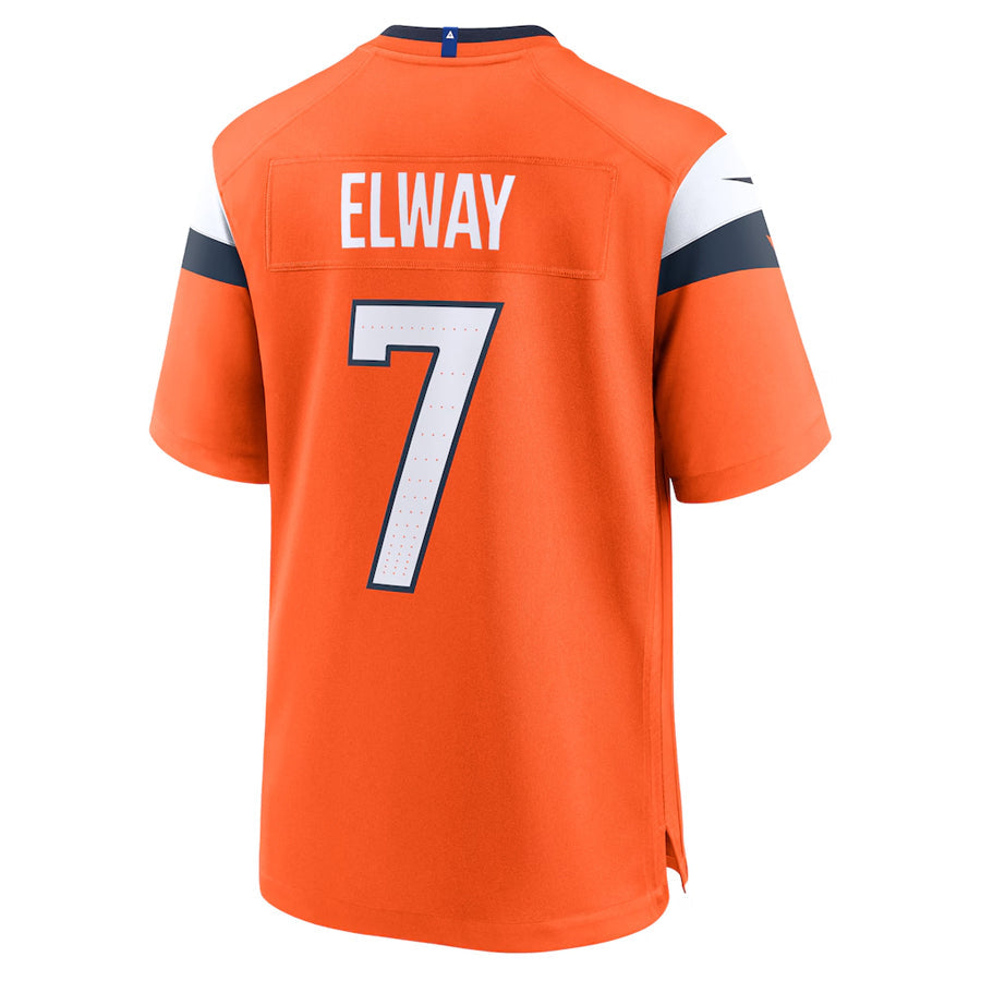 Johmsee D.Broncos #7 John Elway Player Orange Home Game Stitched Jerseys
