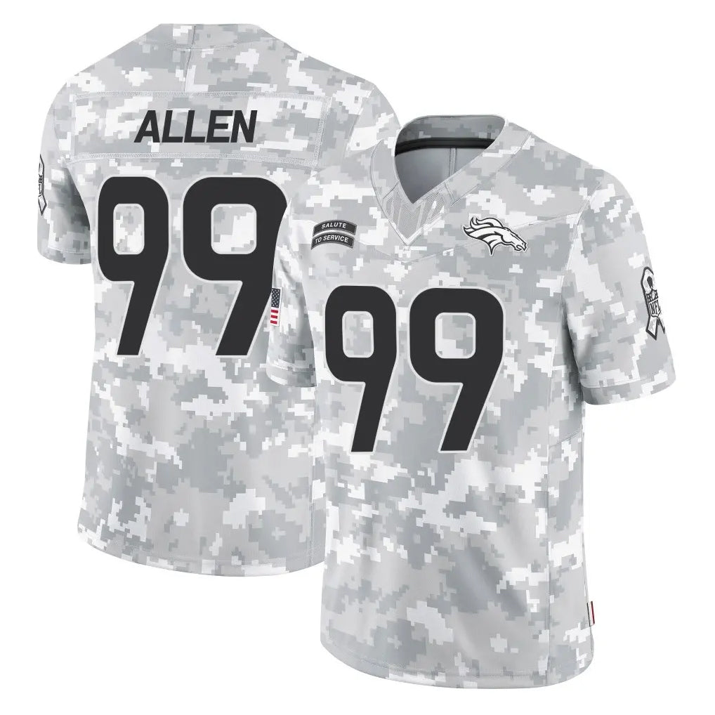 Johmsee D.Broncos #99 Zach Allen Player Arctic Camo Salute To Service Limited Stitched Jerseys