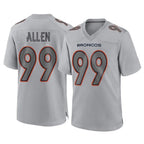 Johmsee D.Broncos #99 Zach Allen Player Gray Atmosphere Fashion Limited Game Stitched Jerseys