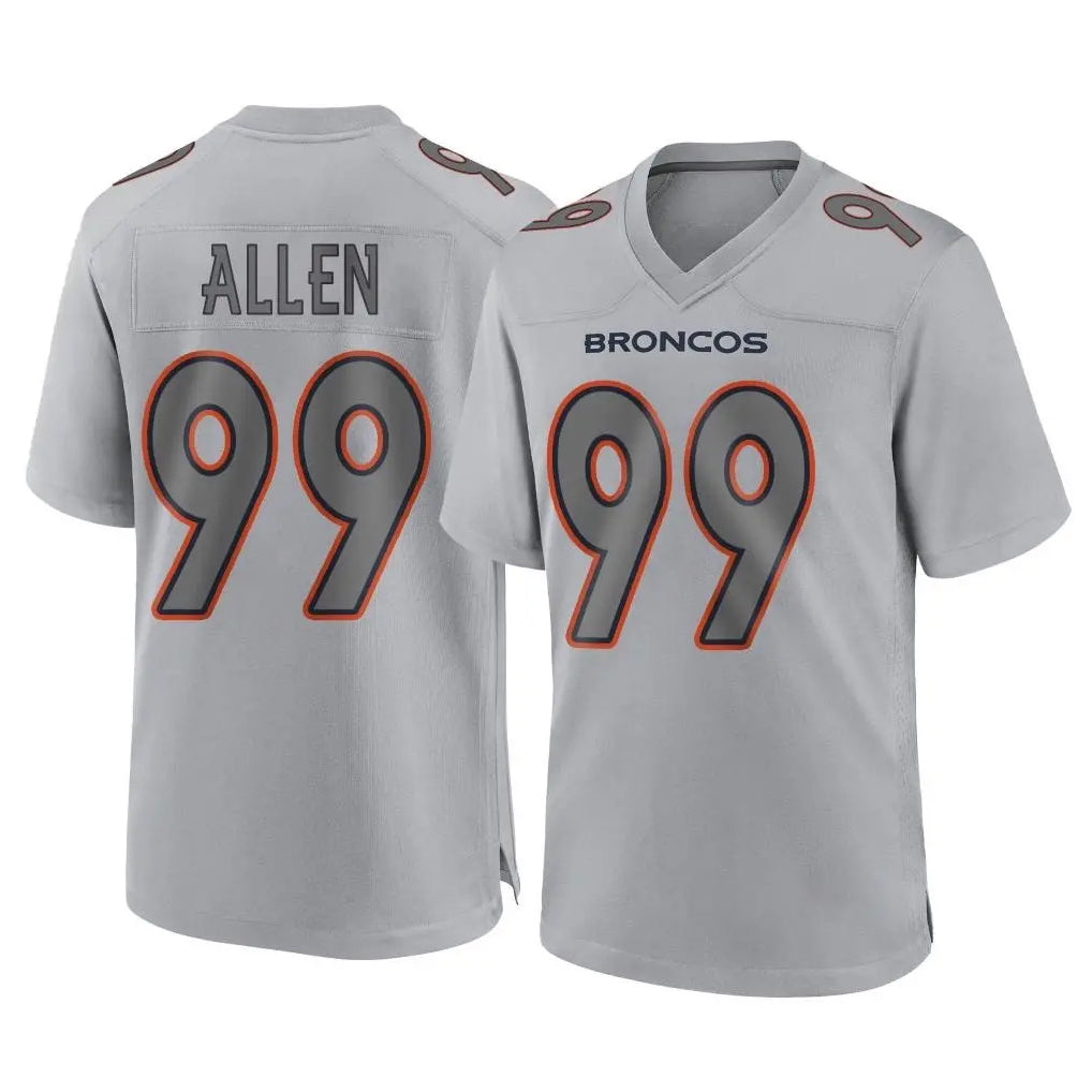 Johmsee D.Broncos #99 Zach Allen Player Gray Atmosphere Fashion Limited Game Stitched Jerseys