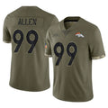 Johmsee D.Broncos #99 Zach Allen Player Olive Salute To Service Limited Stitched Jerseys