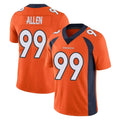 Johmsee D.Broncos #99 Zach Allen Player Orange Color Vapor Untouchable Limited Game Stitched Jerseys