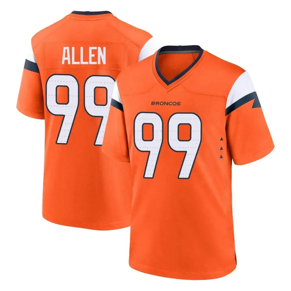 Johmsee D.Broncos #99 Zach Allen Player Orange Home Game Stitched Jerseys