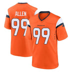 Johmsee D.Broncos #99 Zach Allen Player Orange Home Game Stitched Jerseys
