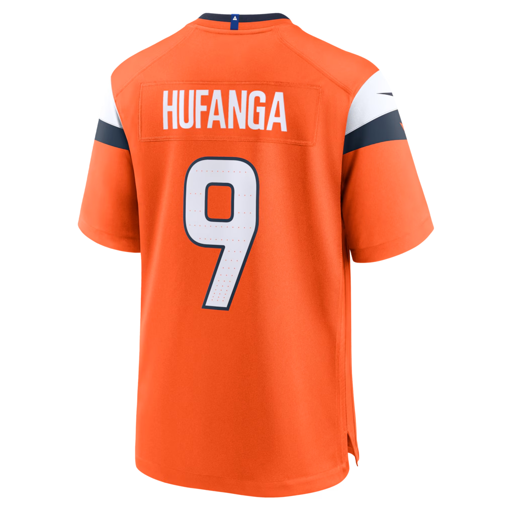 Johmsee D.Broncos #9 Talanoa Hufanga Orange Team Game Stitched Jerseys