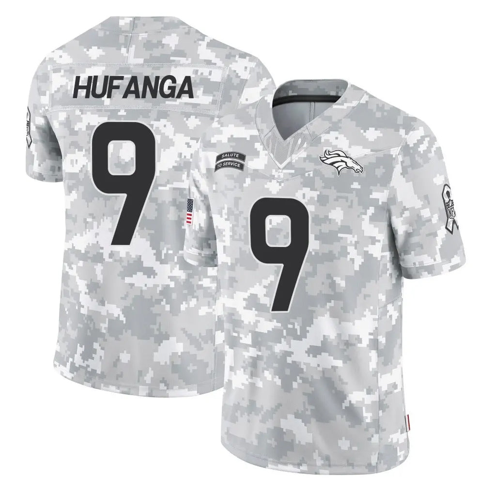 Johmsee D.Broncos #9 Talanoa Hufanga Player Arctic Camo Salute To Service Limited Stitched Jerseys