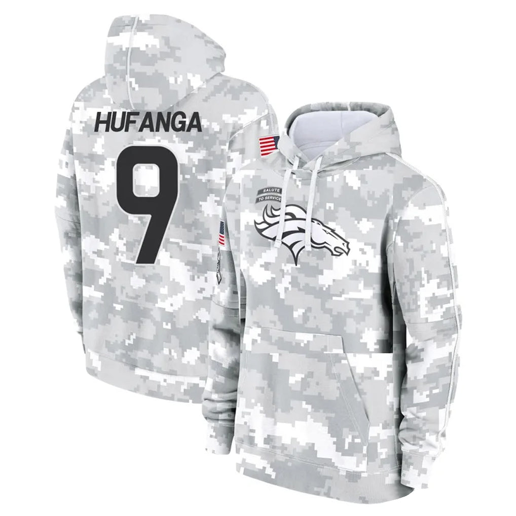 Johmsee D.Broncos #9 Talanoa Hufanga Player Arctic Camo Salute to Service Hoodies Limited Game Stitched Jerseys