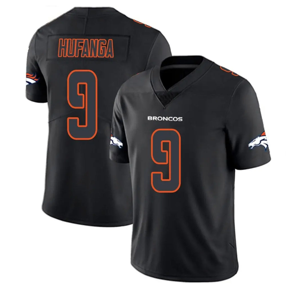 Johmsee D.Broncos #9 Talanoa Hufanga Player Black Impact Limited Game Stitched Jerseys
