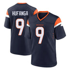Johmsee D.Broncos #9 Talanoa Hufanga Player Navy Home Game Stitched Jerseys