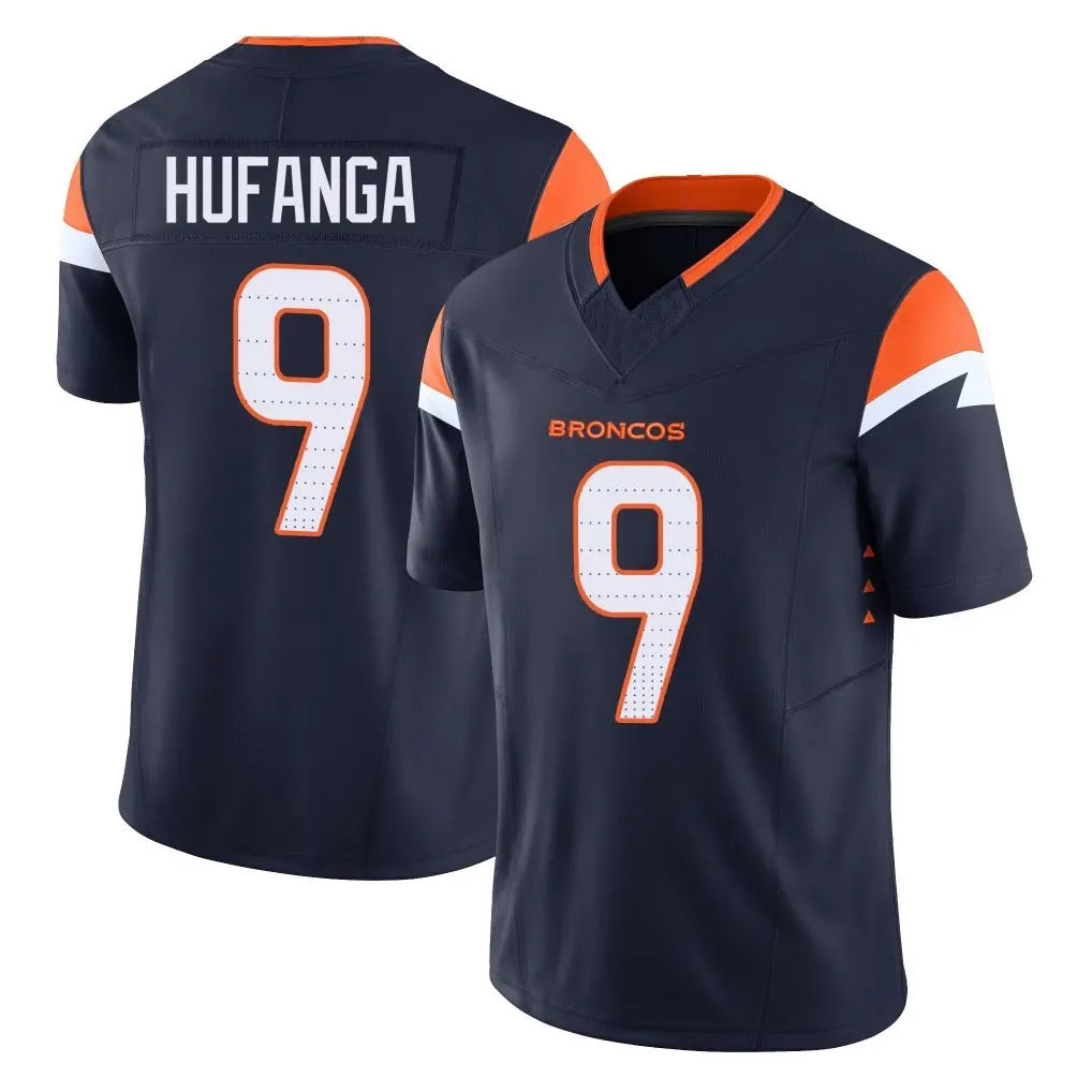 Johmsee D.Broncos #9 Talanoa Hufanga Player Navy Limited Vapor F.U.S.E. Home Game Stitched Jerseys