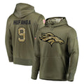 Johmsee D.Broncos #9 Talanoa Hufanga Player Olive Salute to Service Pullover Hoodies Home Game Stitched Jerseys