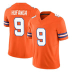 Johmsee D.Broncos #9 Talanoa Hufanga Player Orange Limited Alternate Vapor F.U.S.E. Throwback Game Stitched Jerseys