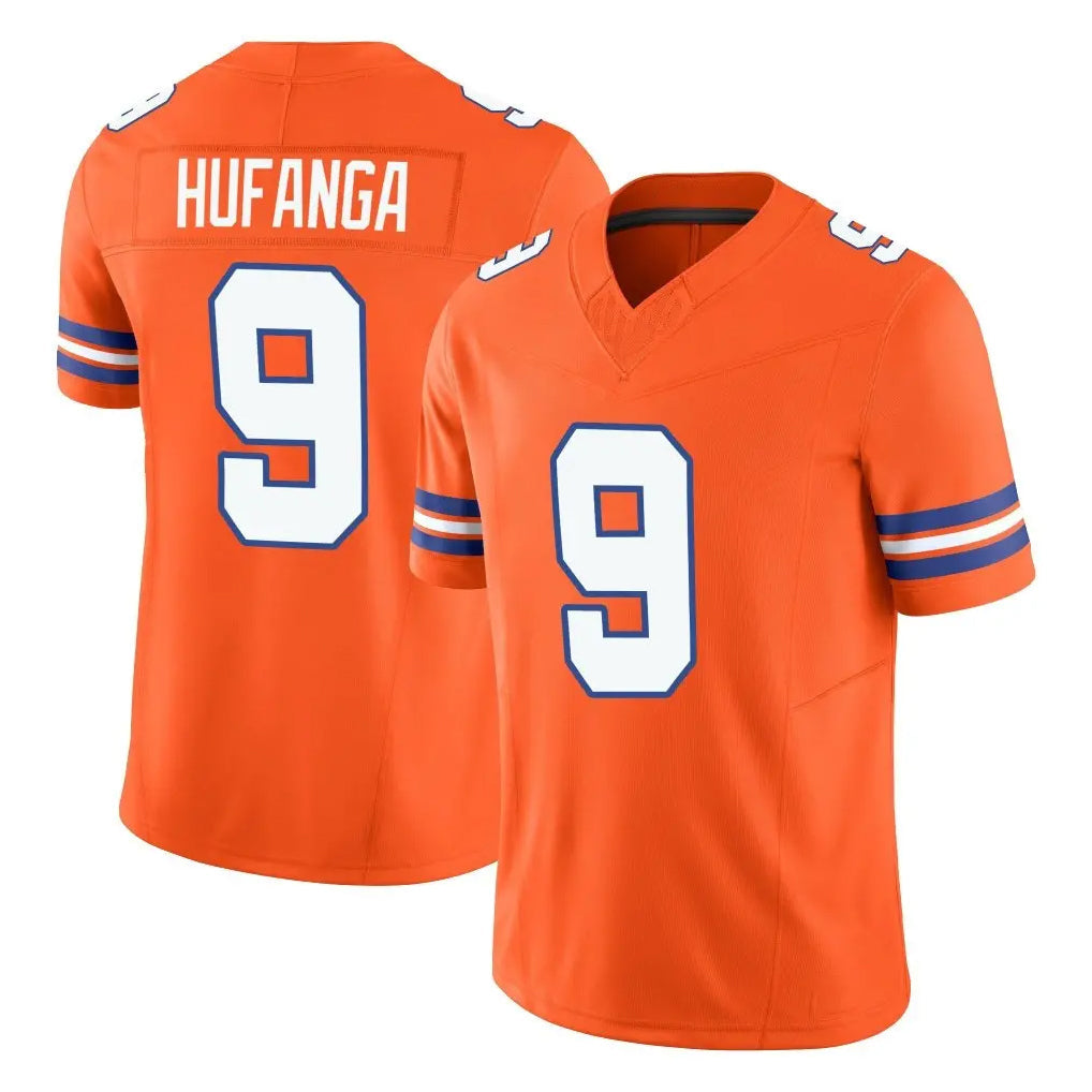 Johmsee D.Broncos #9 Talanoa Hufanga Player Orange Limited Alternate Vapor F.U.S.E. Throwback Game Stitched Jerseys