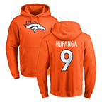 Johmsee D.Broncos #9 Talanoa Hufanga Player Orange Pullover Hoodie Limited Stitched Jerseys