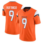 Johmsee D.Broncos #9 Talanoa Hufanga Player Orange Vapor F.U.S.E. Limited Home Game Stitched Jerseys