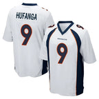 Johmsee D.Broncos #9 Talanoa Hufanga Player White Game Stitched Jerseys