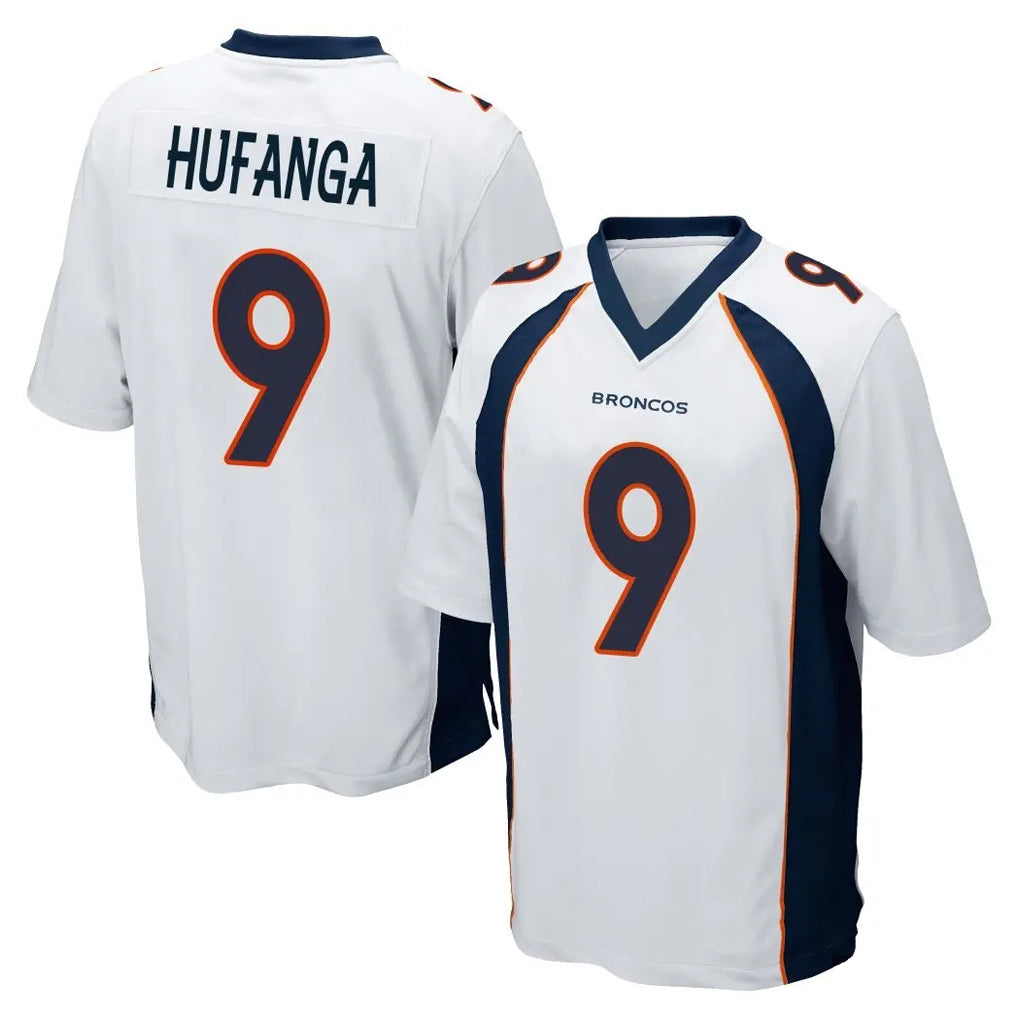 Johmsee D.Broncos #9 Talanoa Hufanga Player White Game Stitched Jerseys