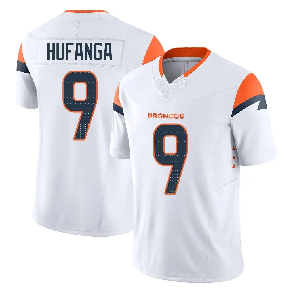 Johmsee D.Broncos #9 Talanoa Hufanga Player White Limited Vapor F.U.S.E. Home Game Stitched Jerseys