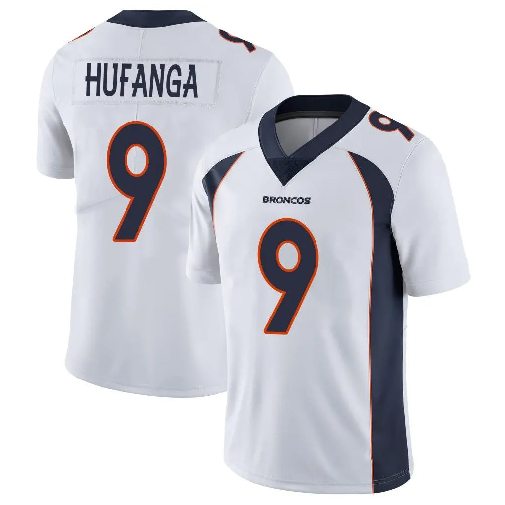 Johmsee D.Broncos #9 Talanoa Hufanga Player White Vapor Untouchable Limited Home Game Stitched Jerseys
