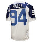 Johmsee D.Cowboys 1994 #94 Charles Haley Mitchell & Ness White Authentic Throwback Retired Player Stitched Puhic Jersey