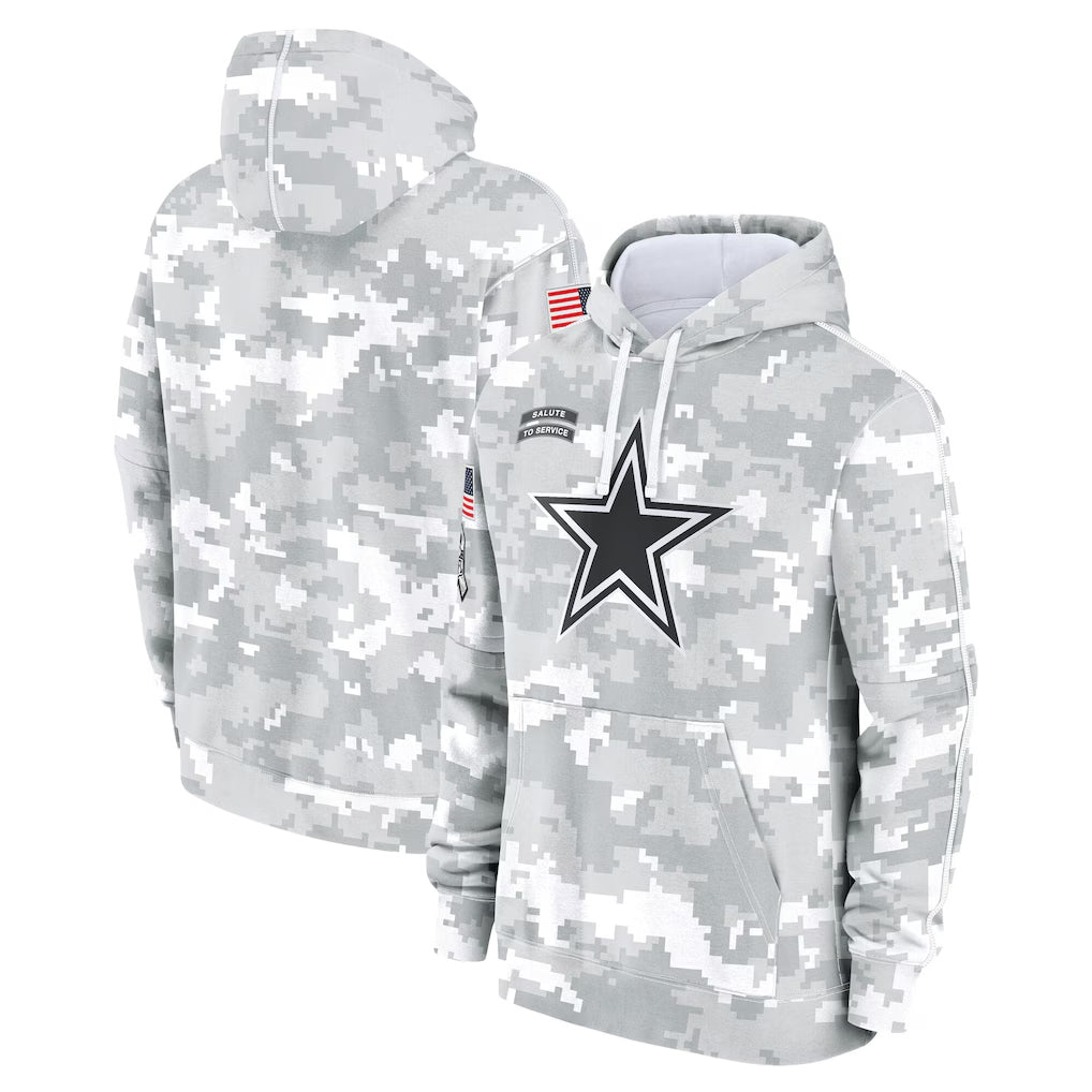 Johmsee D.Cowboys Arctic Camo Salute to Service Hoodies Limited Game Blank Player Stitched Jerseys