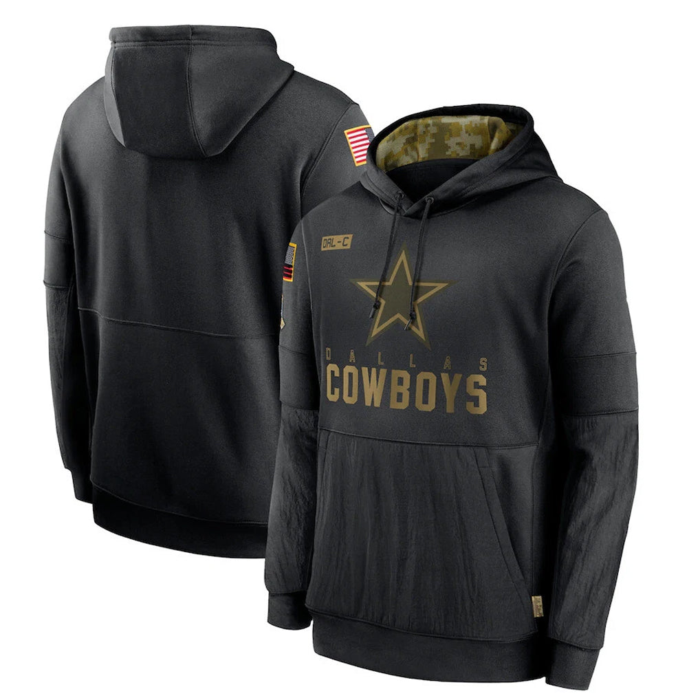 Johmsee D.Cowboys Black Salute to Service Pullover Hoodies Limited Blank Player Stitched Jerseys