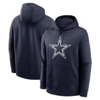 Johmsee D.Cowboys Navy Pullover Hoodies Limited Blank Player Stitched Jerseys