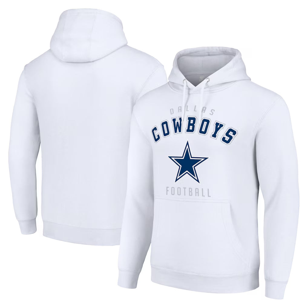Johmsee D.Cowboys White Pullover Hoodies Limited Blank Player Stitched Jerseys