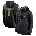 Johmsee D.Cowboys #0 DeMarvion Overshown Player Black Salute to Service Pullover Hoodies Limited Stitched Jerseys