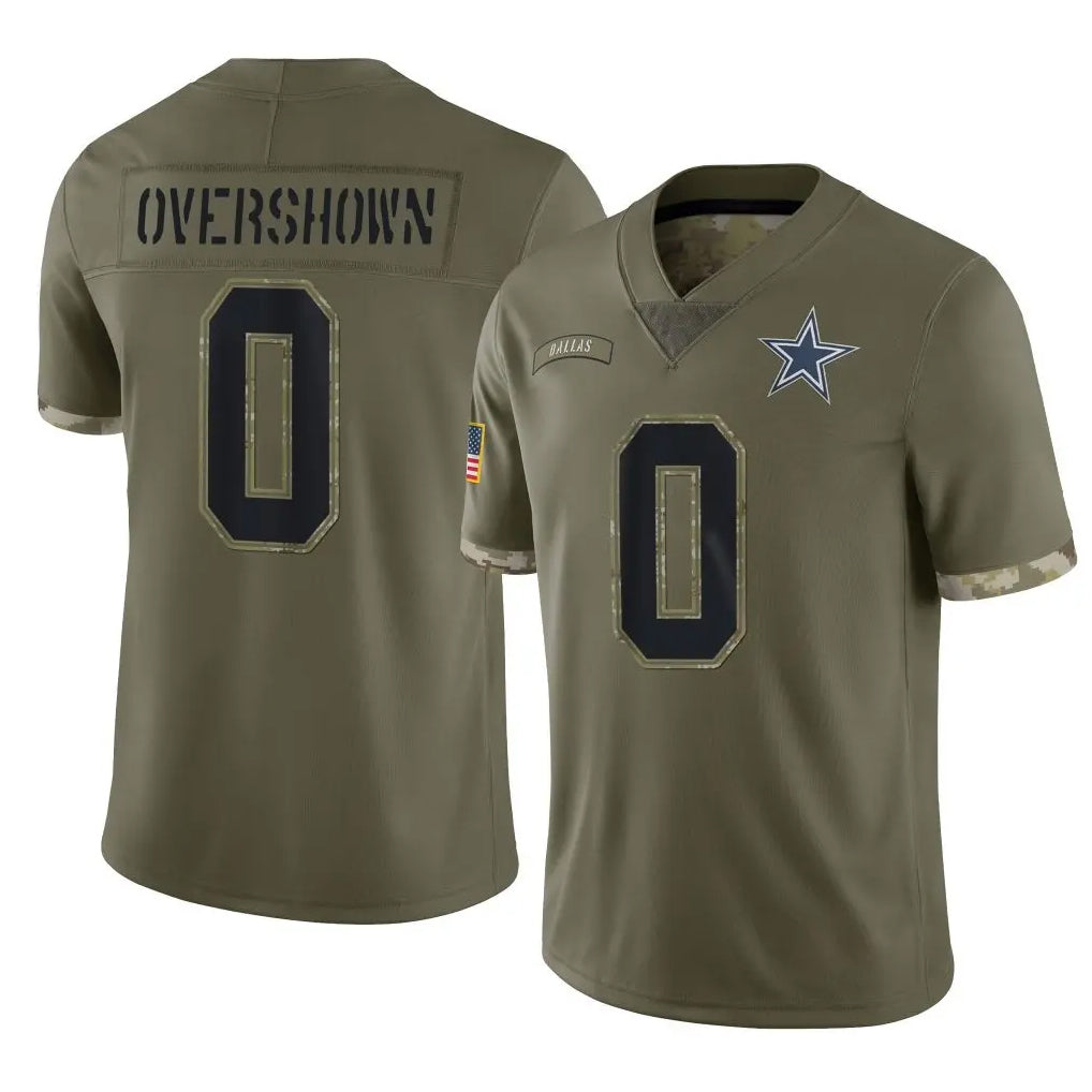 Johmsee D.Cowboys #0 DeMarvion Overshown Player Olive Salute to Service Limited Game Stitched Jerseys