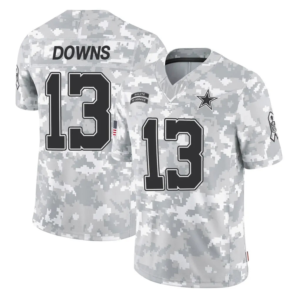 Johmsee D.Cowboys #13 Caleb Downs Player Arctic Camo Salute to Service Limited Home Game Stitched Jerseys