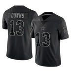 Johmsee D.Cowboys #13 Caleb Downs Player Black Limited Reflective Home Game Stitched Jerseys