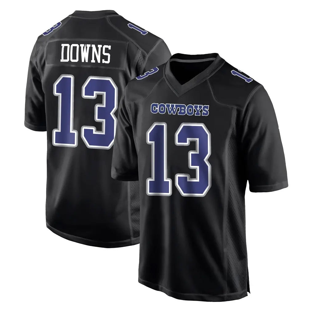 Johmsee D.Cowboys #13 Caleb Downs Player Carbon Black Fashion Home Game Stitched Jerseys