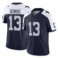 Johmsee D.Cowboys #13 Caleb Downs Player Navy-White Limited Alternate Vapor F.U.S.E. Home Game Stitched Jerseys