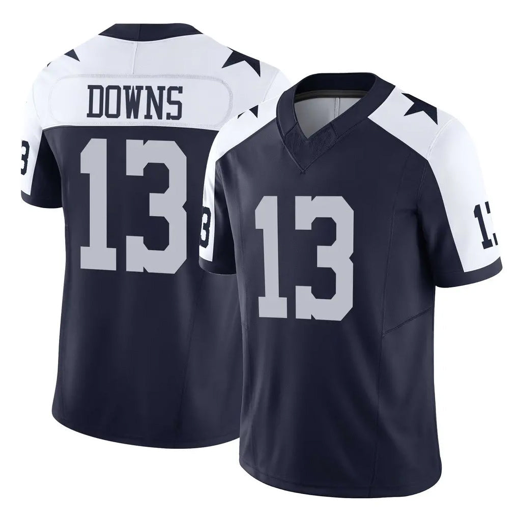 Johmsee D.Cowboys #13 Caleb Downs Player Navy-White Limited Alternate Vapor F.U.S.E. Home Game Stitched Jerseys