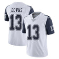 Johmsee D.Cowboys #13 Caleb Downs Player White-Navy Limited Color Rush Vapor Untouchable Home Game Stitched Jerseys