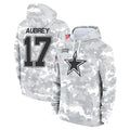 Johmsee D.Cowboys #17 Brandon Aubrey Player Arctic Camo Salute to Service Hoodies Limited Game Stitched Jerseys