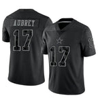 Johmsee D.Cowboys #17 Brandon Aubrey Player Black REFLECTIVE Limited Stitched Jerseys