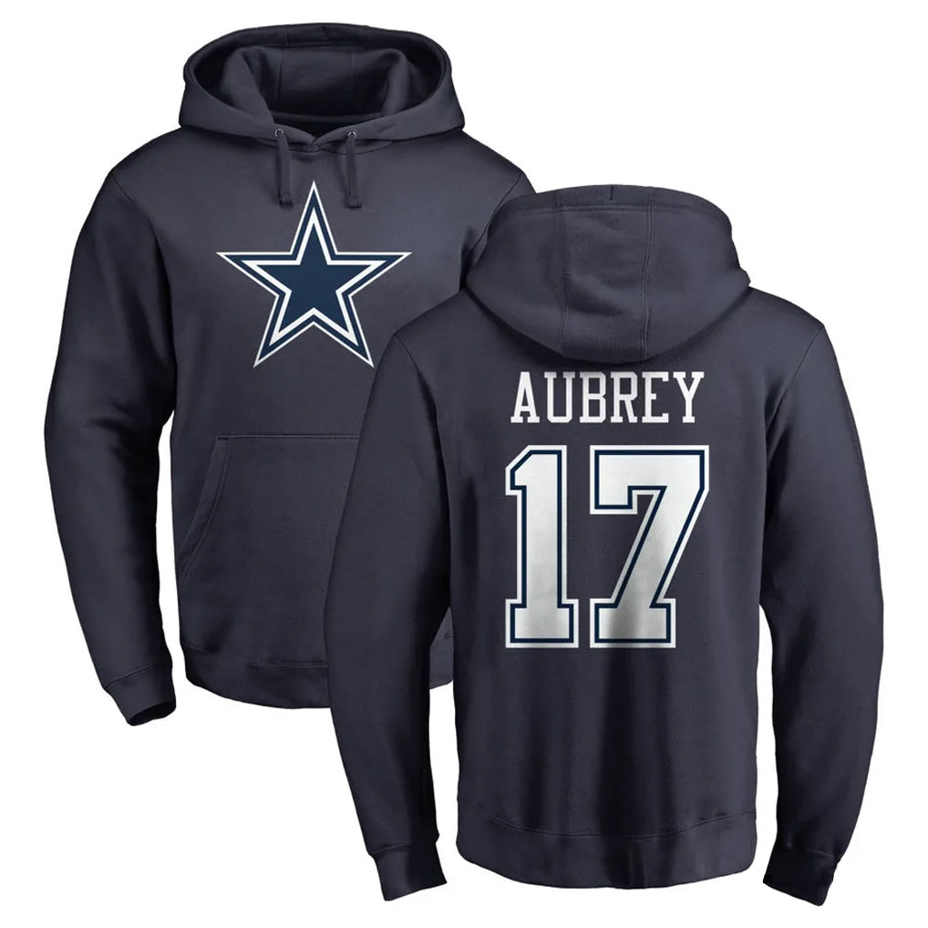 Johmsee D.Cowboys #17 Brandon Aubrey Player Navy Pullover Hoodies Limited Stitched Jerseys