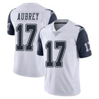 Johmsee D.Cowboys #17 Brandon Aubrey Player White-Navy Limited Color Rush Vapor Untouchable Home Game Stitched Jerseys