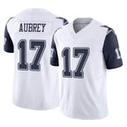 Johmsee D.Cowboys #17 Brandon Aubrey Player White-Navy Limited Vapor F.U.S.E. Home Game Stitched Jerseys